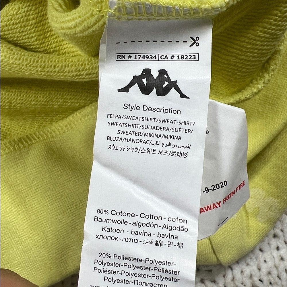 Kappa Authentic Datos Bantro Pullover Hoodie NWT - image 12